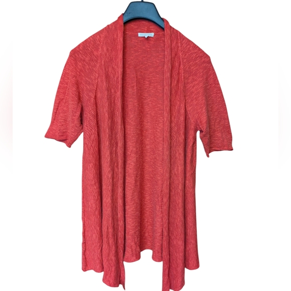 Eileen Fisher Sweaters - Eileen Fisher Linen Cotton Short Sleeve Cardigan Sweater Large